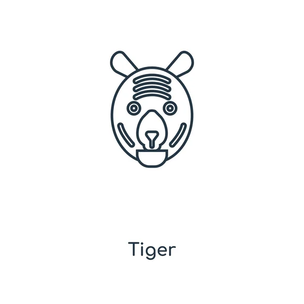 Icono Tigre Estilo Diseño Moda Icono Tigre Aislado Sobre Fondo — Vector de stock