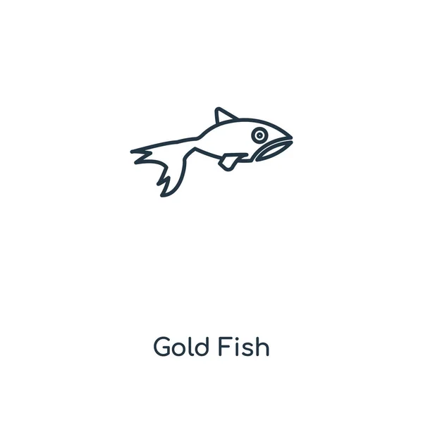 トレンディなデザイン スタイルの金の魚アイコン 金の魚アイコンは 白い背景で隔離 金の魚ベクトル アイコン シンプルでモダンなフラットの記号の Web サイト アプリ — ストックベクタ