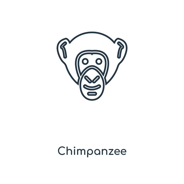 Икона Шимпанзе Стиле Модного Дизайна Икона Шимпанзе Выделена Белом Фоне — стоковый вектор
