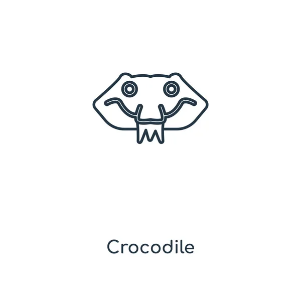Икона Крокодила Модном Стиле Дизайна Икона Крокодила Выделена Белом Фоне — стоковый вектор