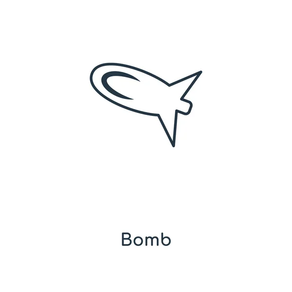 Bomba Ikona Módní Design Stylu Bomba Ikona Izolovaných Bílém Pozadí — Stockový vektor