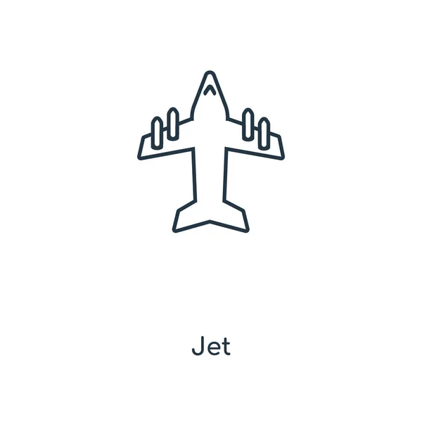 Jet Ikone Trendigen Design Stil Jet Symbol Isoliert Auf Weißem — Stockvektor