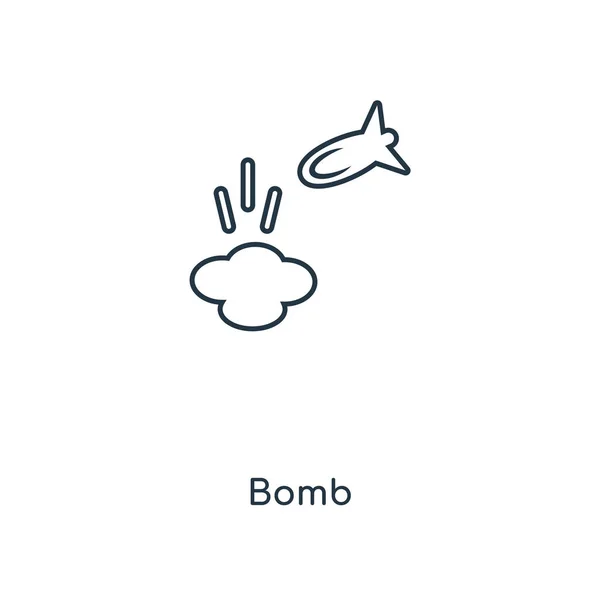 Bomba Ikona Módní Design Stylu Bomba Ikona Izolovaných Bílém Pozadí — Stockový vektor