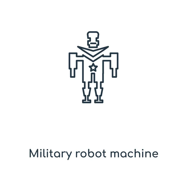 Ícone Linha Conceito Máquina Robô Militar Projeto Símbolo Esboço Conceito —  Vetores de Stock