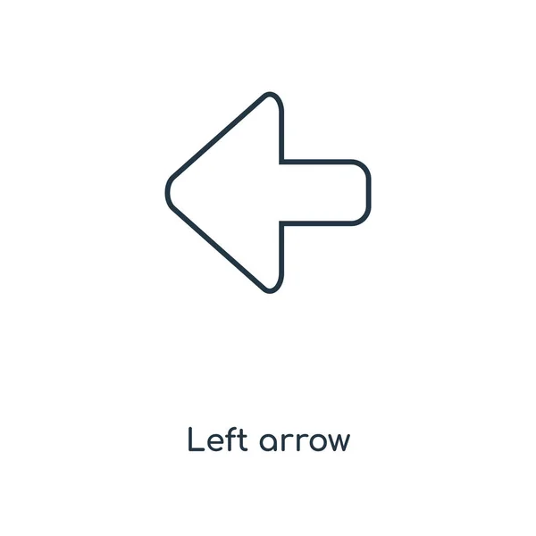 Pfeil Symbol Links Trendigen Design Stil Pfeil Symbol Auf Weißem — Stockvektor