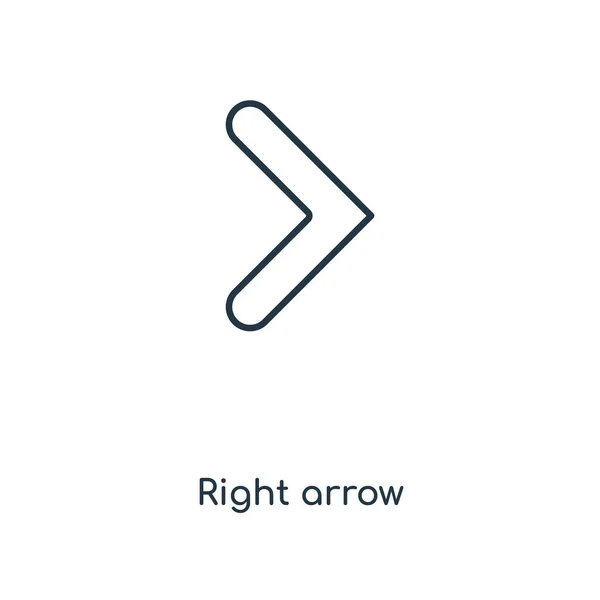 Значок Правої Стрілки Модному Стилі Дизайну Значок Правої Стрілки Ізольовано — стоковий вектор