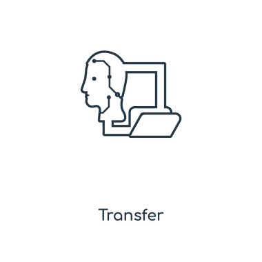 modaya uygun bir tasarım tarzı aktarım simgesi. Beyaz arka plan üzerinde izole simgesi aktarın. Transfer vektör simgesi basit ve modern düz simgesi web sitesi, mobil, logo, app, UI. simge vektör çizim, Eps10 transfer.