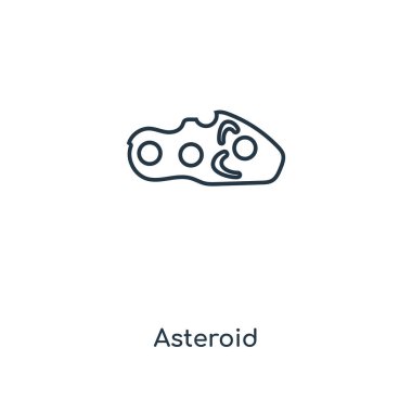 asteroit simgesi modaya uygun bir tasarım tarzı. asteroit simgesi beyaz arka plan üzerinde izole. asteroit vektör simgesi basit ve modern düz simgesi web sitesi, mobil, logo, app, UI. asteroit simge vektör çizim, Eps10.