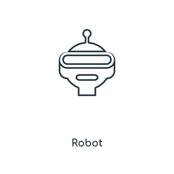 Robot Ikonen Trendig Designstil Robot Ikonen Isolerad Vit Bakgrund Robot — Stock vektor