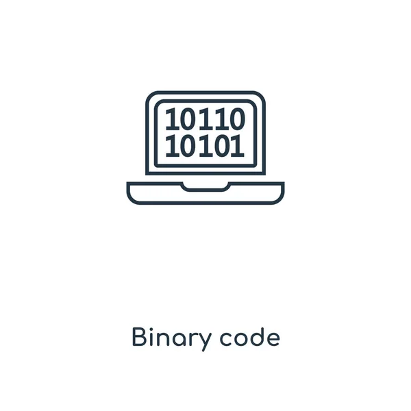 Binární Kód Ikony Módní Design Stylu Binární Kód Ikona Izolovaných — Stockový vektor