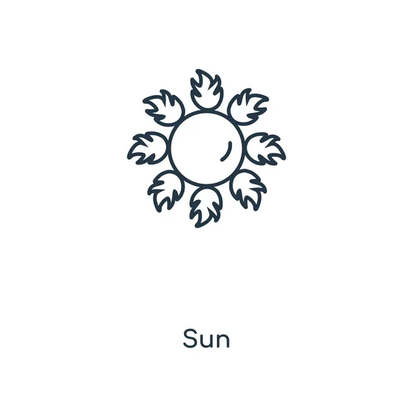 Икона Солнца Модном Стиле Дизайна Иконка Солнца Изолированы Белом Фоне — стоковый вектор