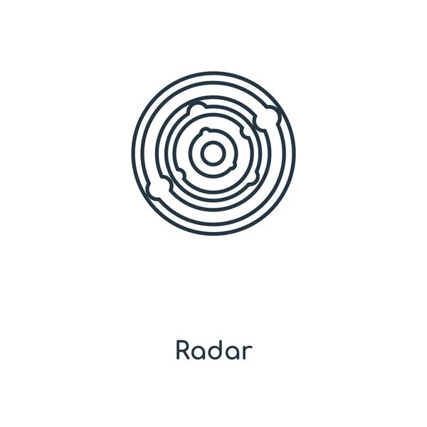 Radar Ikonen Trendig Designstil Radar Ikonen Isolerad Vit Bakgrund Radar — Stock vektor