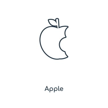 modaya uygun bir tasarım tarzı elma simgesi. Beyaz arka plan üzerinde izole elma simgesi. elma vektör simgesi basit ve modern düz simgesi web sitesi, mobil, logo, app, UI. elma simge vektör çizim, Eps10.