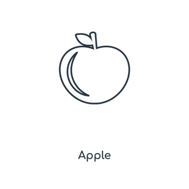 modaya uygun bir tasarım tarzı elma simgesi. Beyaz arka plan üzerinde izole elma simgesi. elma vektör simgesi basit ve modern düz simgesi web sitesi, mobil, logo, app, UI. elma simge vektör çizim, Eps10.