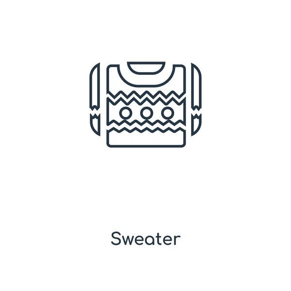 Ikona Sweterek Modny Styl Sweter Ikona Białym Tle Sweter Ikona — Wektor stockowy