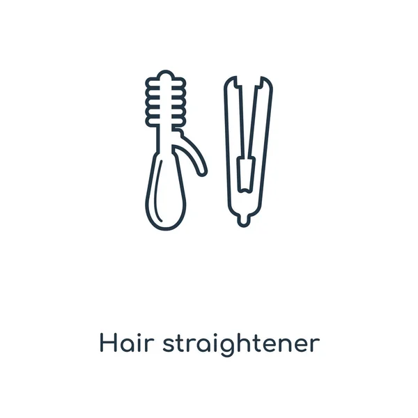 トレンディなデザイン スタイルの髪ストレートヘア アイロン アイコン 髪ストレートヘア アイロン アイコンが白い背景で隔離 髪矯正ベクトル アイコン シンプルでモダンなフラット記号 — ストックベクタ