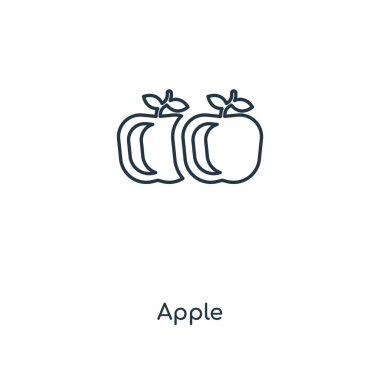 modaya uygun bir tasarım tarzı elma simgesi. Beyaz arka plan üzerinde izole elma simgesi. elma vektör simgesi basit ve modern düz simgesi web sitesi, mobil, logo, app, UI. elma simge vektör çizim, Eps10.