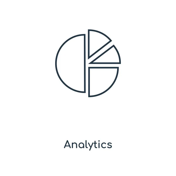 Analytics Ikona Modny Styl Analytics Ikona Białym Tle Analytics Wektor — Wektor stockowy
