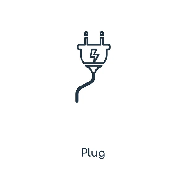 Plug Icon Trendigen Design Stil Steckersymbol Isoliert Auf Weißem Hintergrund — Stockvektor