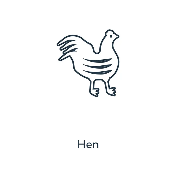 Hen Icon Trendy Design Style Hen Icon Isolated White Background — Stock Vector