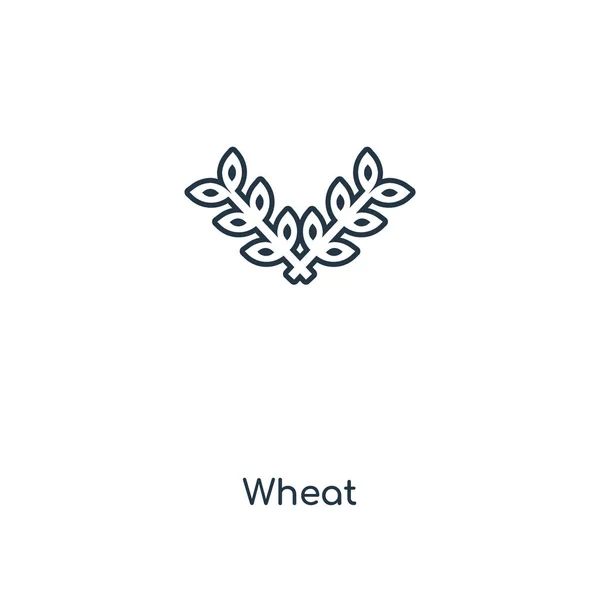 新潮设计风格的小麦图标 在白色背景上分离的小麦图标 小麦矢量图标简单而现代的平面符号为网站 应用程序 小麦图标向量例证 Eps10 — 图库矢量图片