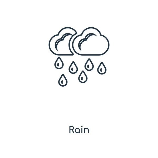 Икона Дождя Модном Стиле Дизайна Иконка Дождя Выделена Белом Фоне — стоковый вектор