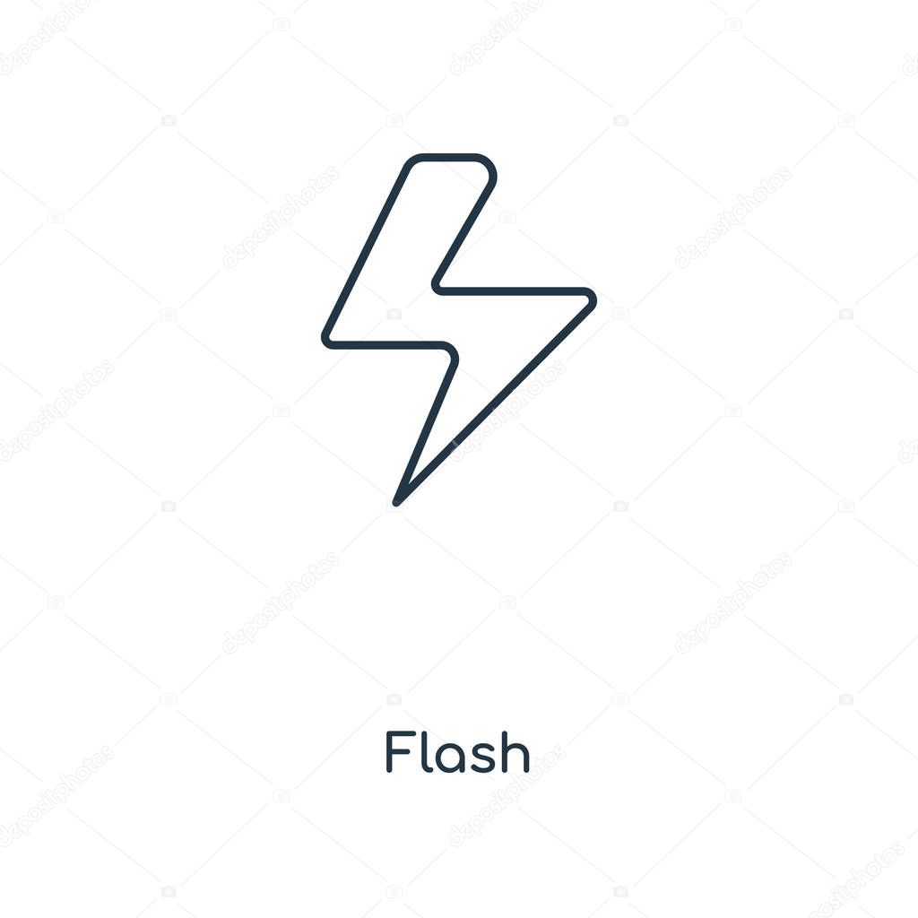 flash icon in trendy design style. flash icon isolated on white background. flash vector icon simple and modern flat symbol for web site, mobile, logo, app, UI. flash icon vector illustration, EPS10.