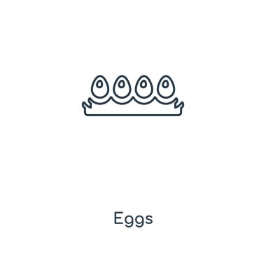 modaya uygun bir tasarım tarzı yumurta simgesi. Beyaz arka plan üzerinde izole yumurta simgesi. Yumurta simgesi basit vektör ve modern düz UI uygulaması, web sitesi, mobil, logo, sembol. yumurta simge vektör çizim, Eps10.