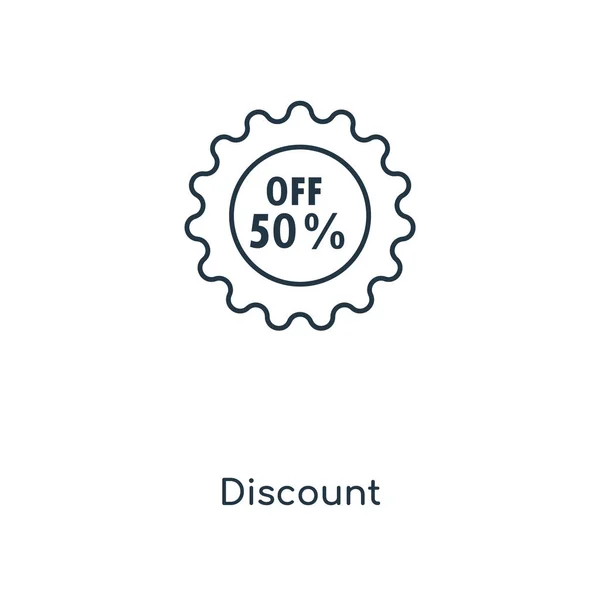 Discount Icon Trendy Design Style Discount Icon Isolated White Background — Stock Vector