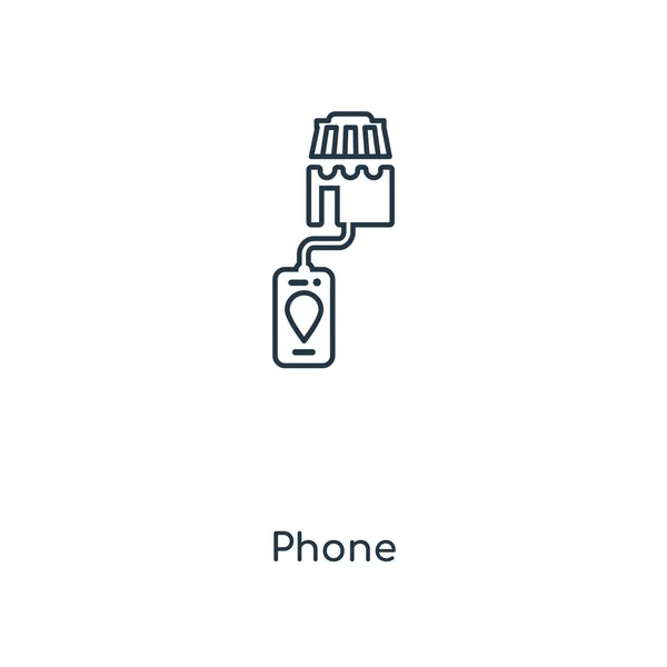 Ícone Telefone Estilo Design Moderno Ícone Telefone Isolado Fundo Branco — Vetor de Stock