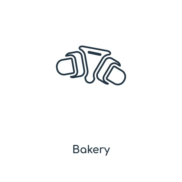 Icono Panadería Estilo Diseño Moda Icono Panadería Aislado Sobre Fondo — Vector de stock