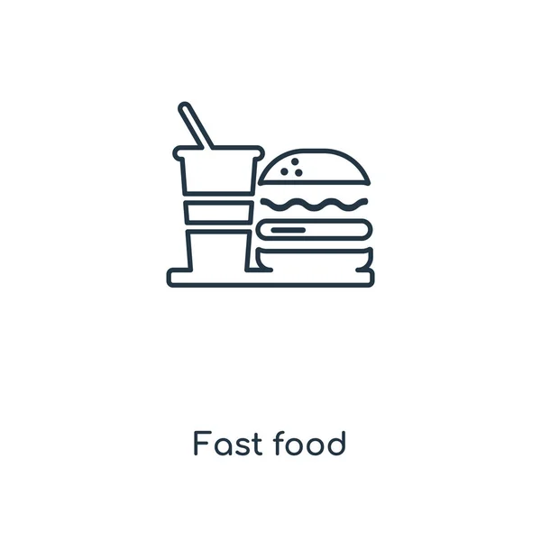 Икона Быстрого Питания Модном Стиле Дизайна Иконка Быстрого Питания Белом — стоковый вектор