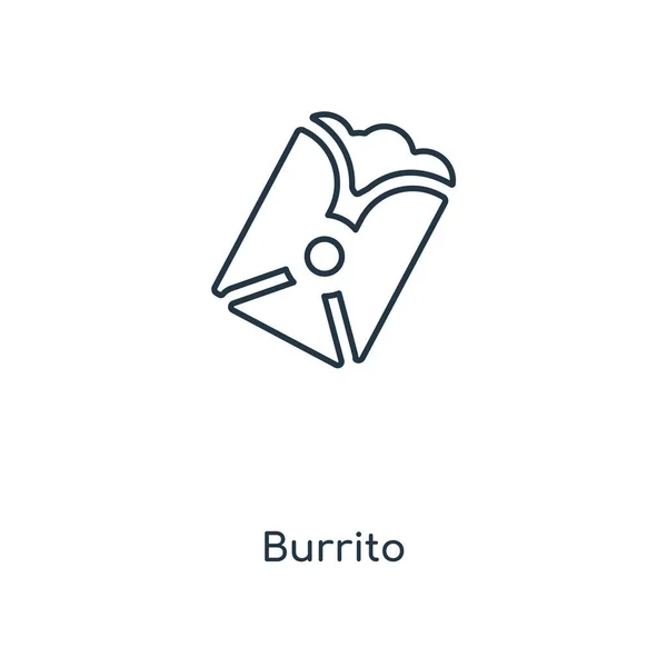 Burrito Ikon Trendi Design Stílusban Burrito Ikon Elszigetelt Fehér Background — Stock Vector