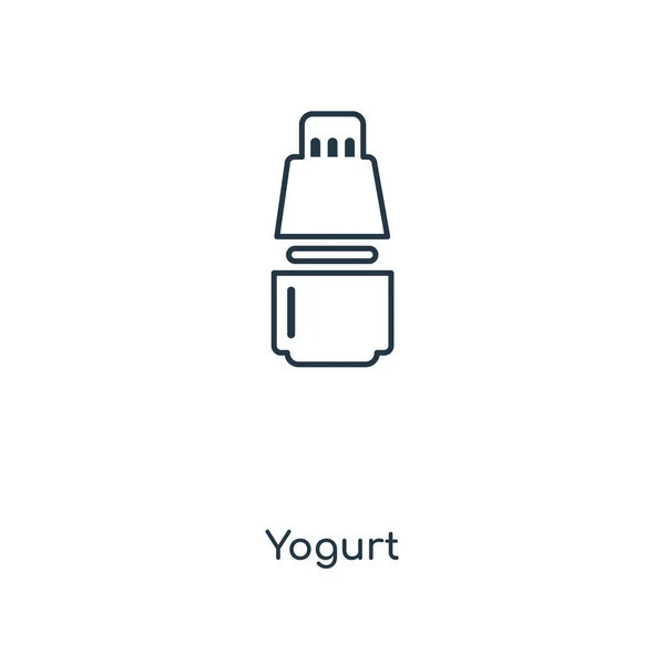 Joghurt Ikon Trendi Design Stílusban Joghurt Ikon Elszigetelt Fehér Background — Stock Vector