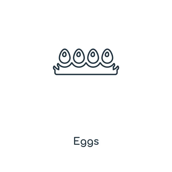 Ikon Telur Dengan Gaya Desain Trendi Ikon Telur Diisolasi Pada - Stok Vektor