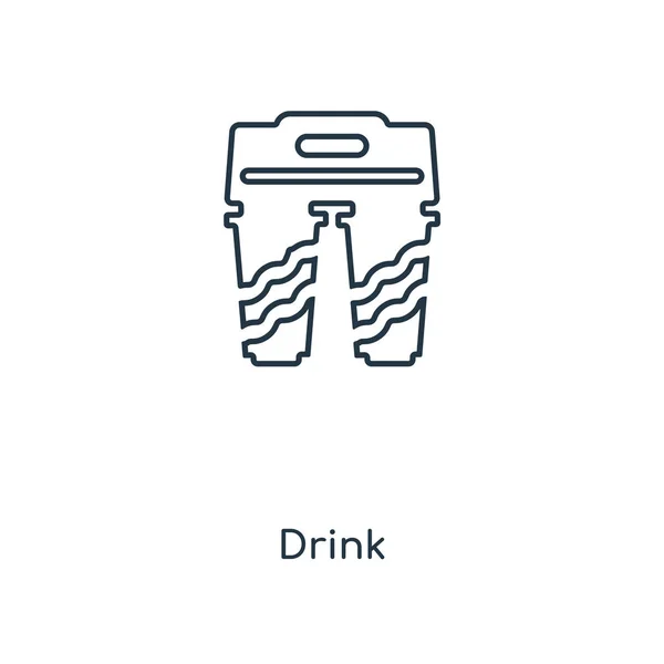 Εικονίδιο Ποτό Μοντέρνα Στυλ Σχεδιασμού Εικονίδιο Ποτό Απομονωμένα Λευκό Φόντο — Διανυσματικό Αρχείο