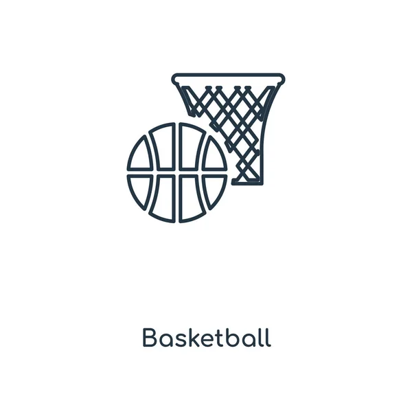 Basket Ikonen Trendig Designstil Basket Ikonen Isolerad Vit Bakgrund Basket — Stock vektor
