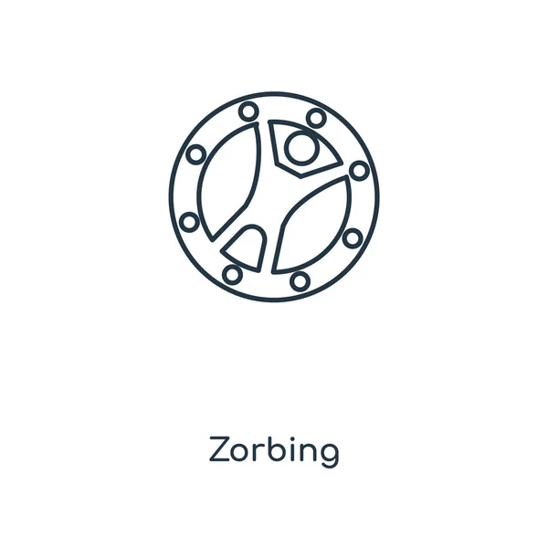 Zorbing Icono Estilo Diseño Moda Zorbing Icono Aislado Sobre Fondo — Vector de stock