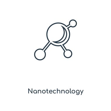 modaya uygun bir tasarım tarzı nanoteknoloji simgesi. Beyaz arka plan üzerinde izole nanoteknoloji simgesi. Nanoteknoloji vektör simgesi basit ve modern düz simgesi web sitesi, mobil, logo, app, UI. Nanoteknoloji simge vektör çizim, Eps10.