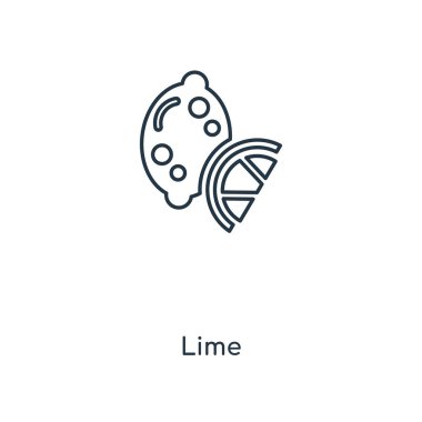 modaya uygun bir tasarım tarzı kireç simgesi. Beyaz arka plan üzerinde izole limon simgesi. Kireç vektör simgesi basit ve modern düz simgesi web sitesi, mobil, logo, app, UI. simge vektör çizim, Eps10 kireç.