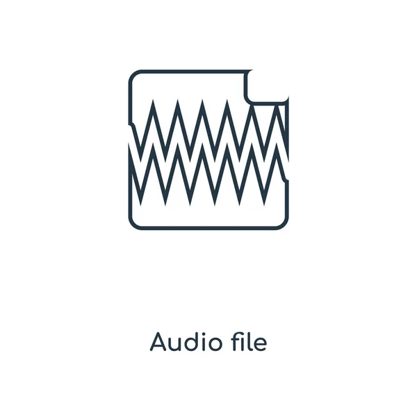 Icono Archivo Audio Estilo Diseño Moda Icono Archivo Audio Aislado — Vector de stock