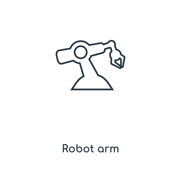 时尚设计风格的机器人手臂图标 在白色背景上隔离的机器人手臂图标 机器人手臂矢量图标简单和现代平面符号为网站 应用程序 机器人手臂图标矢量插图 Eps10 — 图库矢量图片