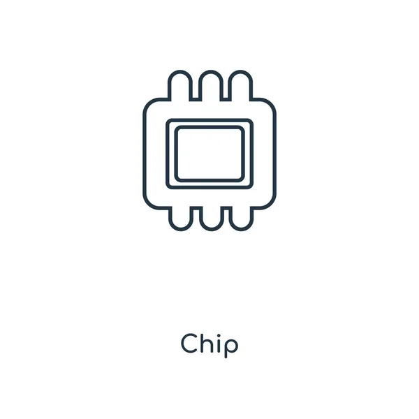 トレンディなデザイン スタイルのチップ アイコン チップ アイコンが白い背景に分離されました チップの Web サイト アプリ ベクトル — ストックベクタ