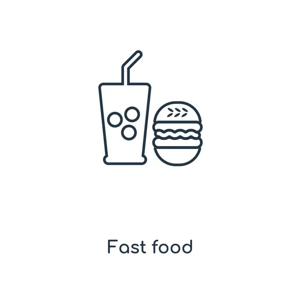 Ícone Fast Food Estilo Design Moderno Ícone Fast Food Isolado — Vetor de Stock