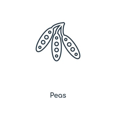 modaya uygun bir tasarım tarzı bezelye simgesi. Beyaz arka plan üzerinde izole bezelye simgesi. bezelye simgesi basit vektör ve modern düz UI uygulaması, web sitesi, mobil, logo, sembol. bezelye simge vektör çizim, Eps10.