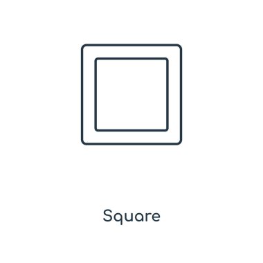 modaya uygun bir tasarım tarzı kare simgesi. Beyaz arka plan üzerinde izole kare simgesi. kare vektör simgesi basit ve modern düz simgesi web sitesi, mobil, logo, app, UI. kare simge vektör çizim, Eps10.