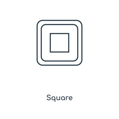 modaya uygun bir tasarım tarzı kare simgesi. Beyaz arka plan üzerinde izole kare simgesi. kare vektör simgesi basit ve modern düz simgesi web sitesi, mobil, logo, app, UI. kare simge vektör çizim, Eps10.