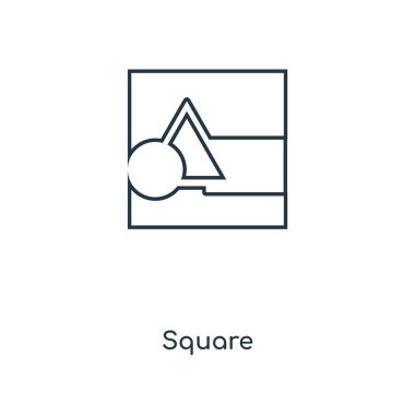 modaya uygun bir tasarım tarzı kare simgesi. Beyaz arka plan üzerinde izole kare simgesi. kare vektör simgesi basit ve modern düz simgesi web sitesi, mobil, logo, app, UI. kare simge vektör çizim, Eps10.