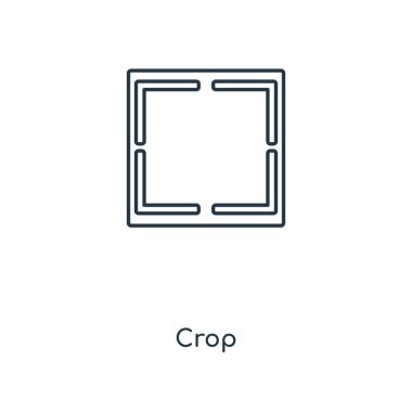 modaya uygun bir tasarım tarzı kırpma simgesi. Beyaz arka plan üzerinde izole kırpma simgesi. kırpma vektör simgesi basit ve modern düz simgesi web sitesi, mobil, logo, app, UI. kırpma simge vektör çizim, Eps10.