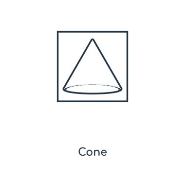 modaya uygun bir tasarım tarzı koni simgesi. Beyaz arka plan üzerinde izole koni simgesi. koni vektör simgesi basit ve modern düz simgesi web sitesi, mobil, logo, app, UI. koni simge vektör çizim, Eps10.